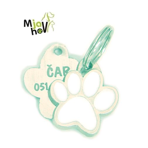 identificação-cães-patinha-mjavhov-branco-gravados.jpg Placas identificação para cães, gravados, personalizados MjavHov - loja virtual